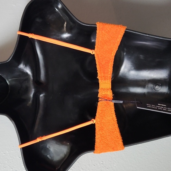 Orange Terry cloth bathing suit top - Picture 3 of 4